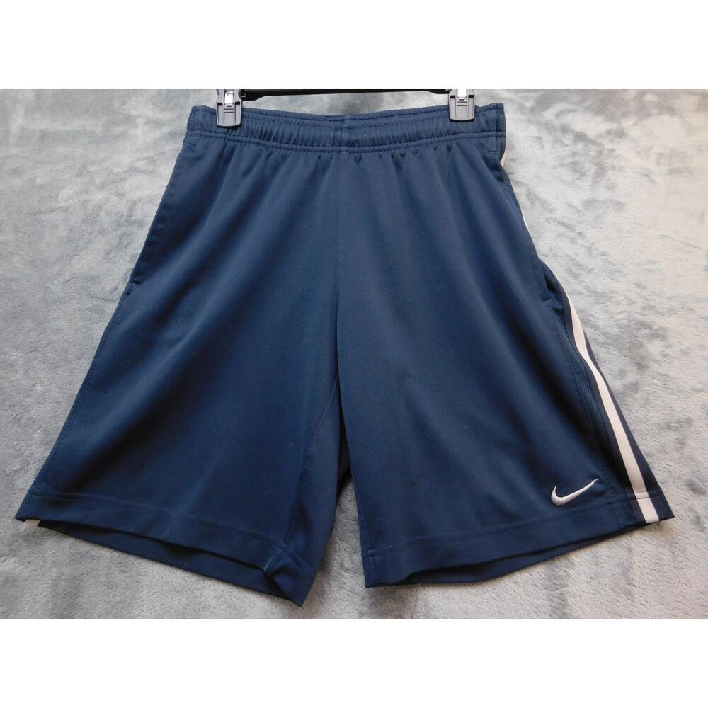 Nike Shorts Mens Small Blue Athletic Training Polyester Side Stripe 450766-475
